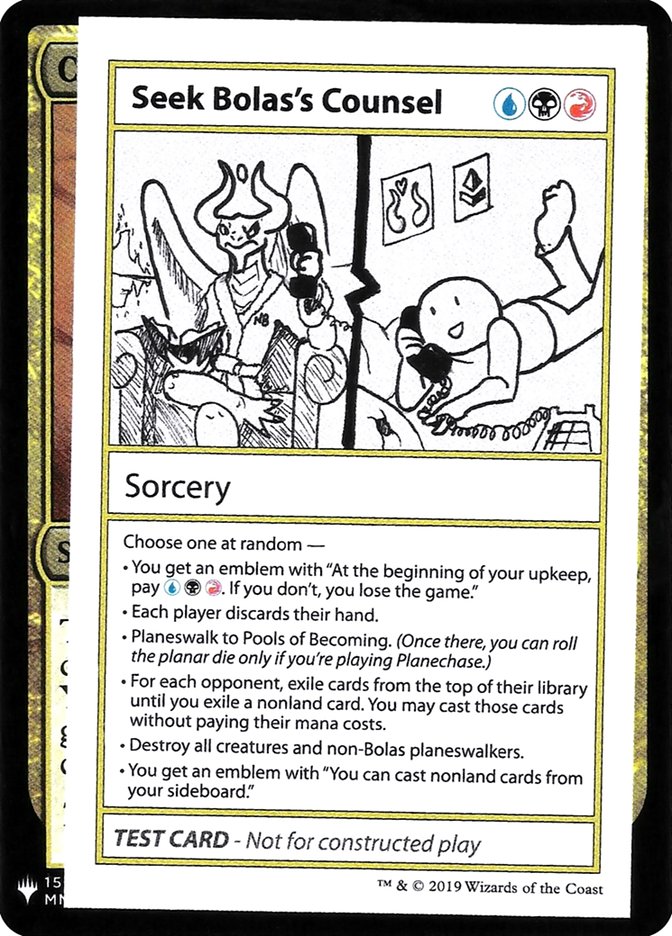 Seek Bolas's Counsel [Mystery Booster Playtest Cards] (CMB1 98)