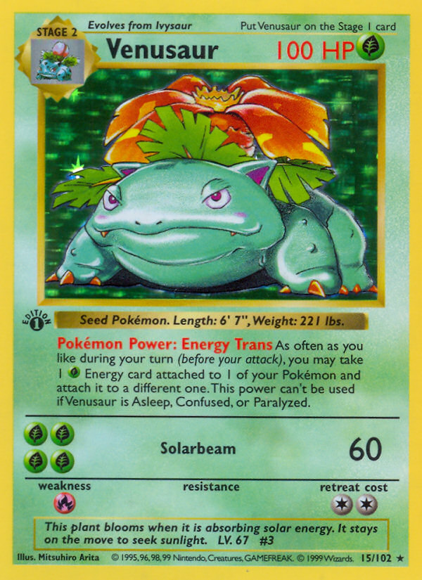 Venusaur (15/102) [Base Set 1st Edition]