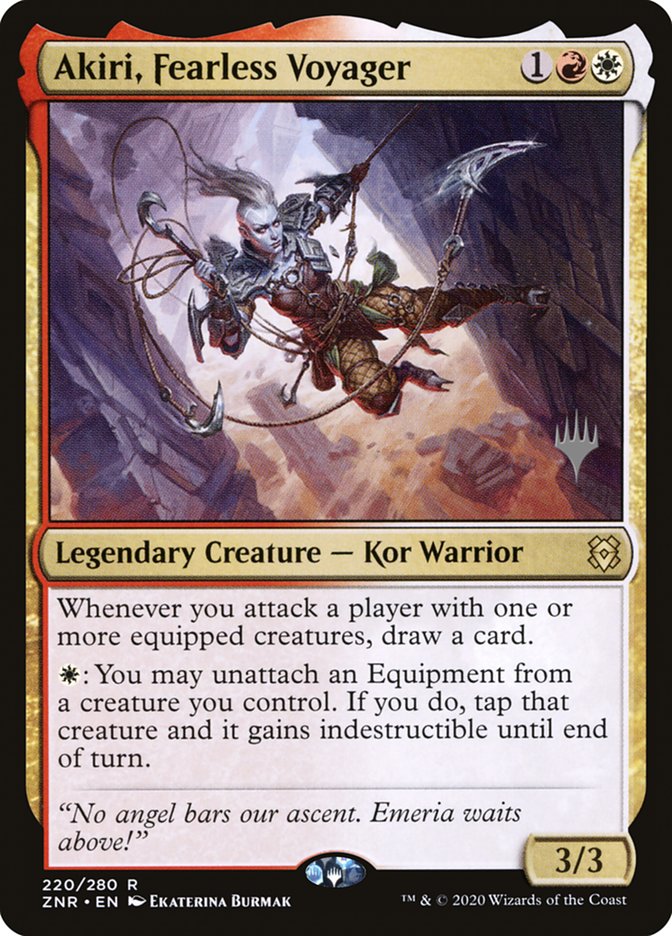 Akiri, Fearless Voyager (Promo Pack) [Zendikar Rising Promos] (PZNR 220P)