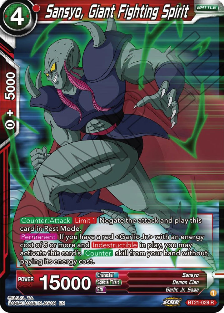 Sansyo, Giant Fighting Spirit (BT21-028) [ZENKAI Series: Set 04]