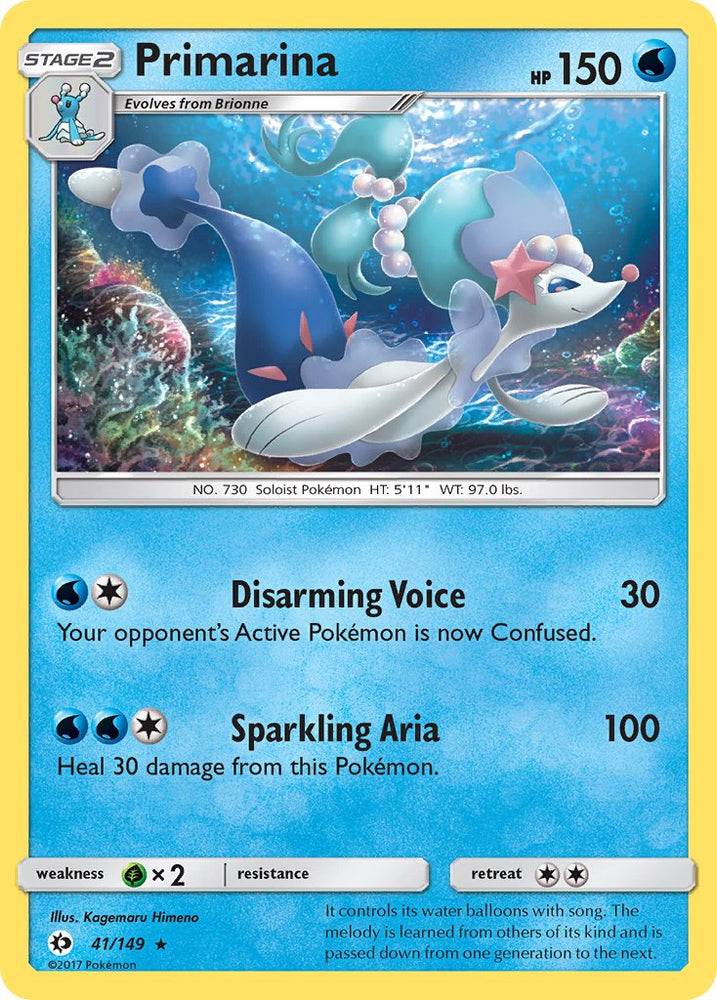 Primarina (SM Base Set) (41/149) [Theme Deck Exclusives]