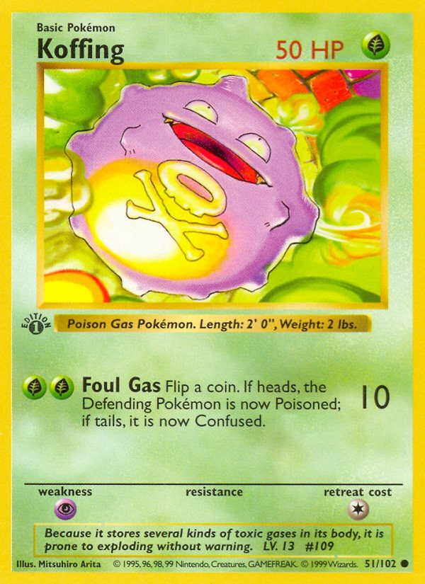 Koffing (51/102) [Base Set 1st Edition]