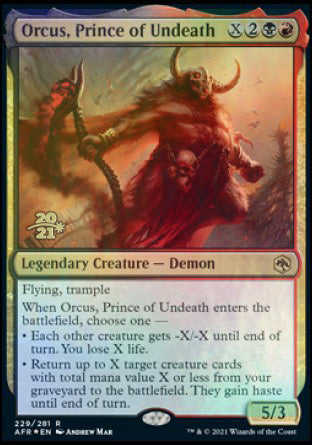 Orcus, Prince of Undeath [Dungeons & Dragons: Adventures in the Forgotten Realms Prerelease Promos] (PAFR 229)