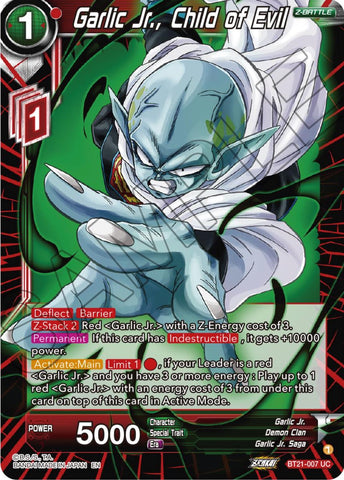 Garlic Jr., Child of Evil (BT21-007) [ZENKAI Series: Set 04]