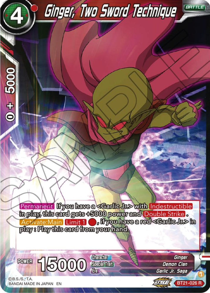 Ginger, Two Sword Technique (BT21-026) [ZENKAI Series: Set 04]