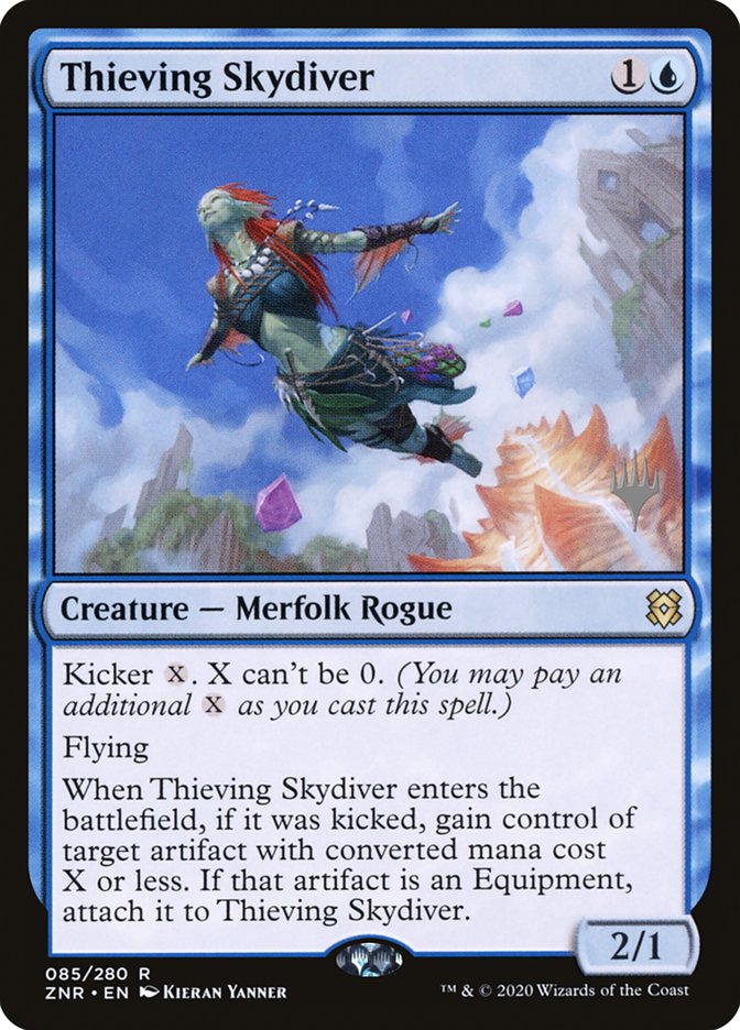 Thieving Skydiver (Promo Pack) [Zendikar Rising Promos] (PZNR 85P)