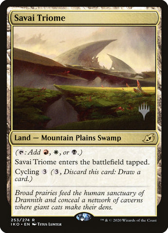 Savai Triome (Promo Pack) [Ikoria: Lair of Behemoths Promos] (PIKO 253P)