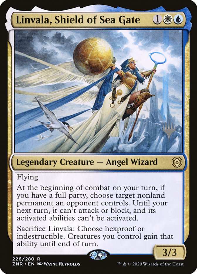 Linvala, Shield of Sea Gate (Promo Pack) [Zendikar Rising Promos] (PZNR 226P)
