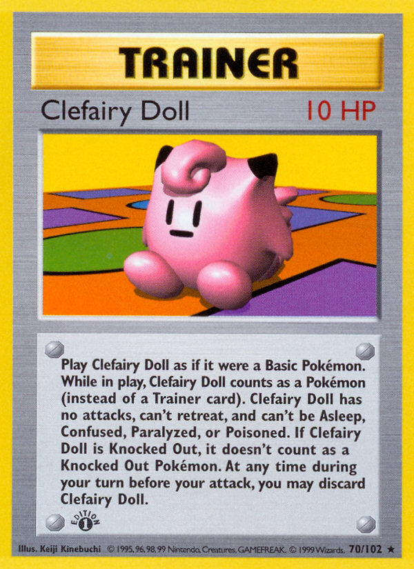 Clefairy Doll (70/102) [Base Set 1st Edition]