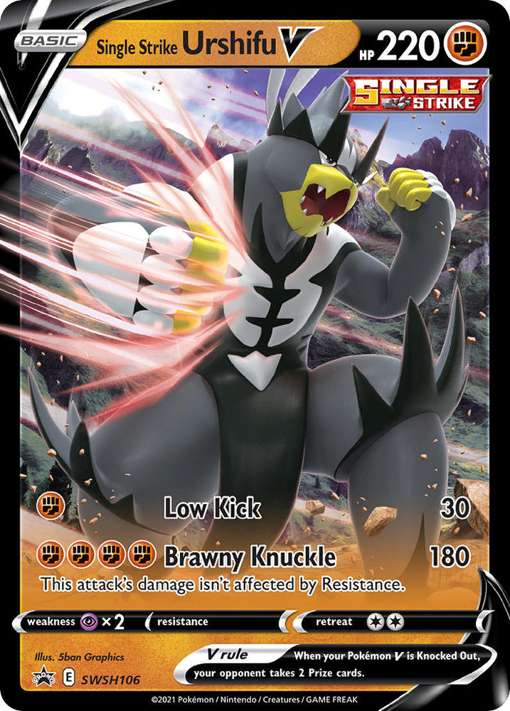 Single Strike Urshifu V (SWSH106) (Oversized) [Jumbo Cards]