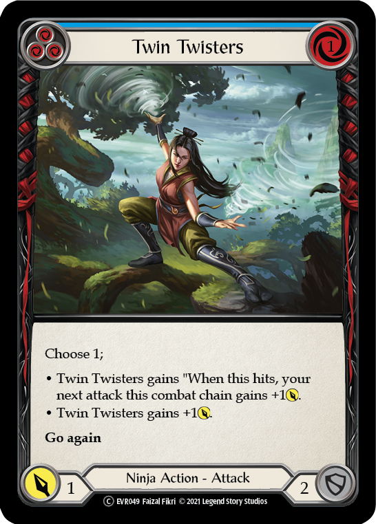 Twin Twisters (Blue) [EVR049] 1st Edition Rainbow Foil
