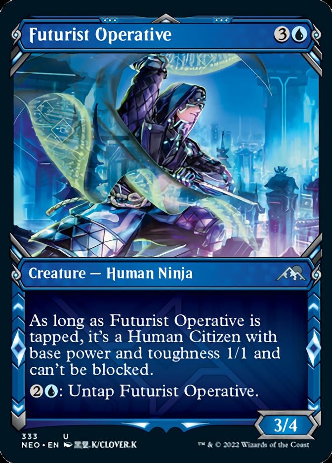 Futurist Operative (Showcase Ninja) [Kamigawa: Neon Dynasty] (NEO 333)
