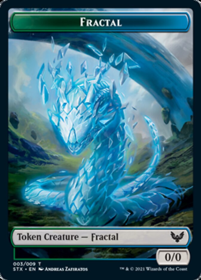 Fractal // Treasure Token [Strixhaven: School of Mages Tokens] (TSTX 3 // 7)