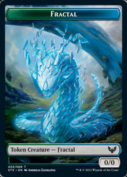 Elemental // Fractal Token [Strixhaven: School of Mages Tokens] (TSTX 2 // 3)