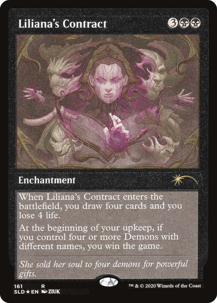 Liliana's Contract (Etched Foil) [Secret Lair Drop] (SLD 161)