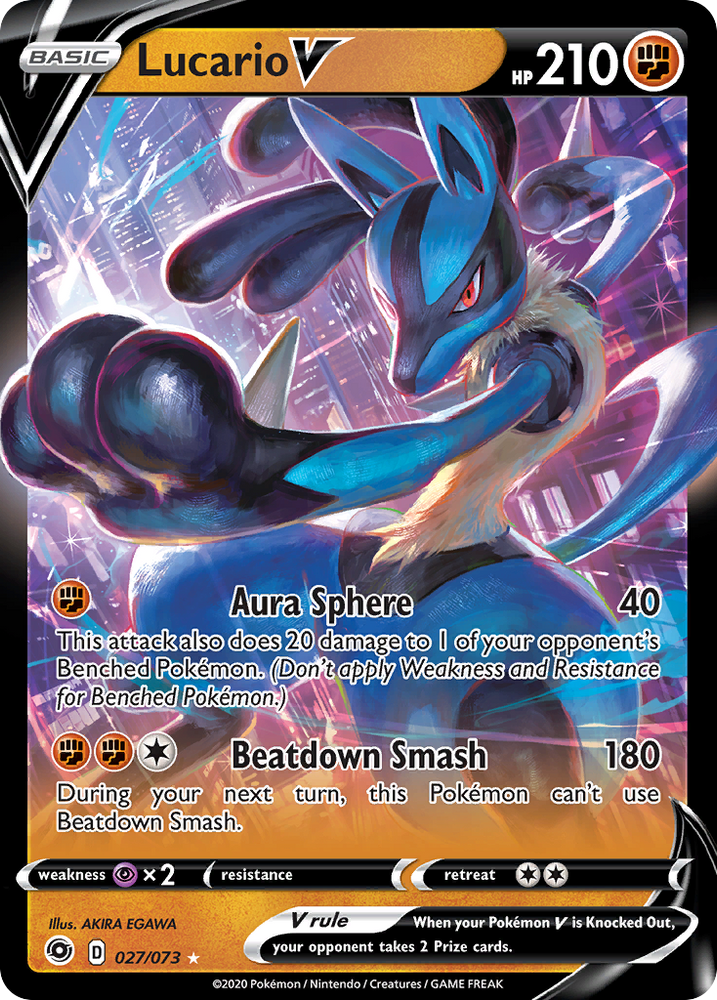 Lucario V (Intro Deck) [Sword & Shield: Champion's Path]