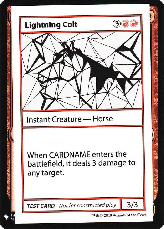 Lightning Colt [Mystery Booster Playtest Cards] (CMB1 57)