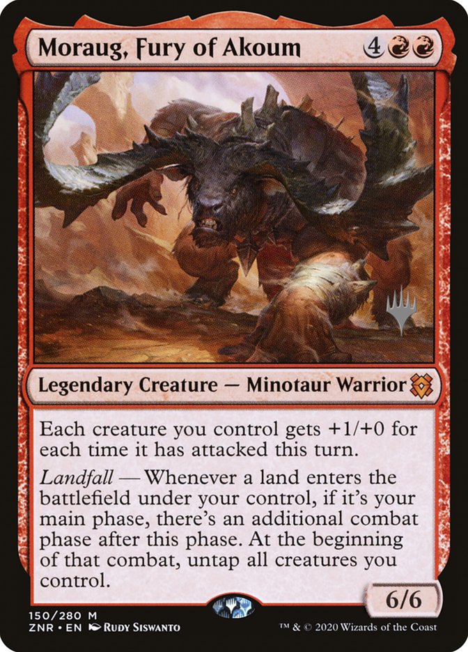 Moraug, Fury of Akoum (Promo Pack) [Zendikar Rising Promos] (PZNR 150P)