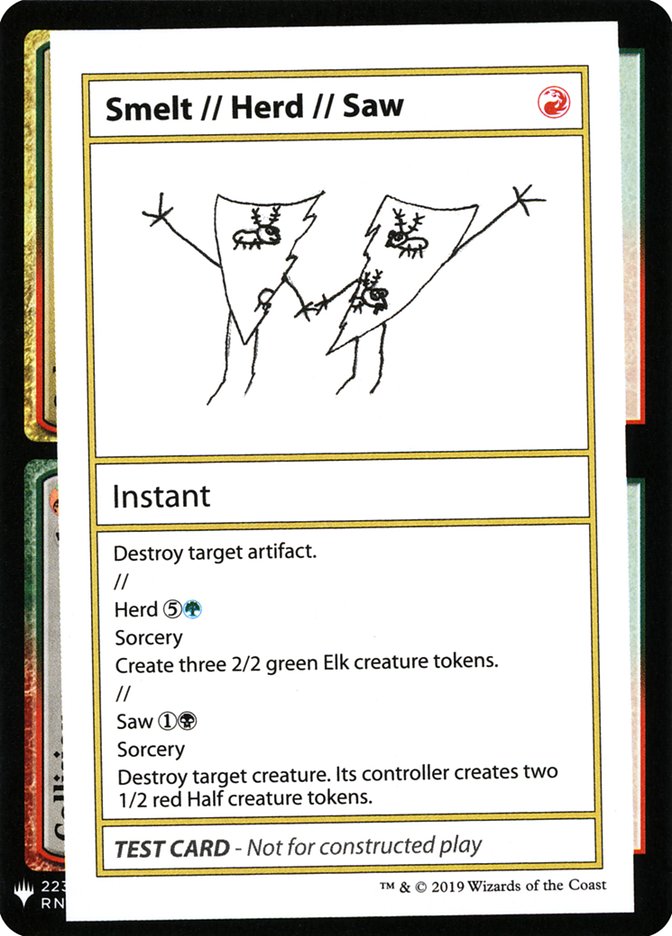 Smelt // Herd // Saw [Mystery Booster Playtest Cards] (CMB1 100)