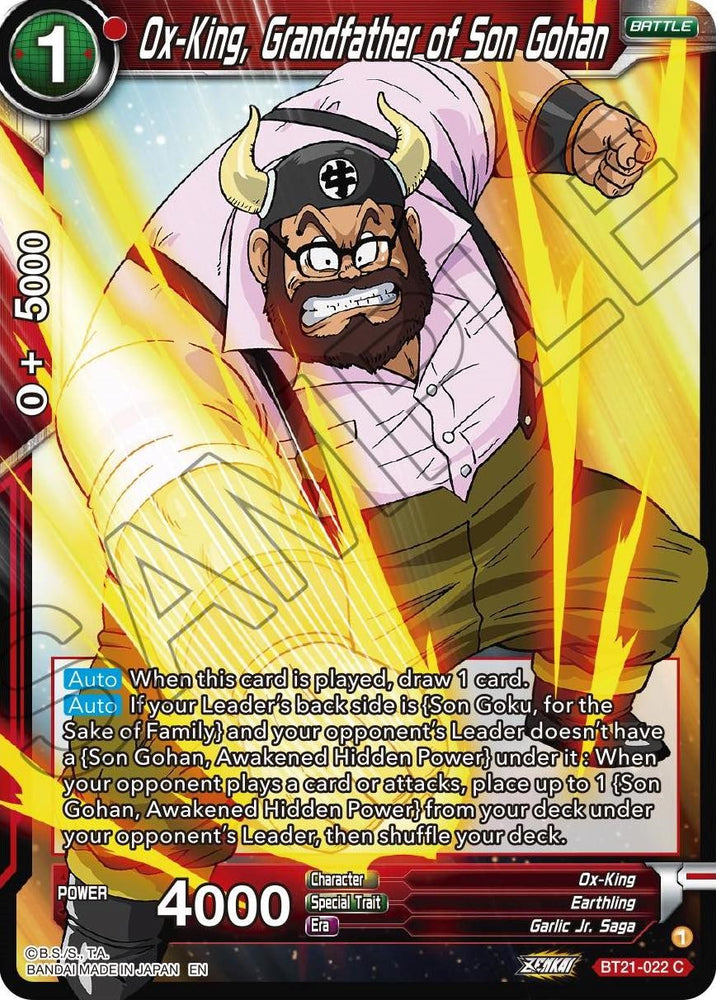 Ox-King, Grandfather of Son Gohan (BT21-022) [ZENKAI Series: Set 04]