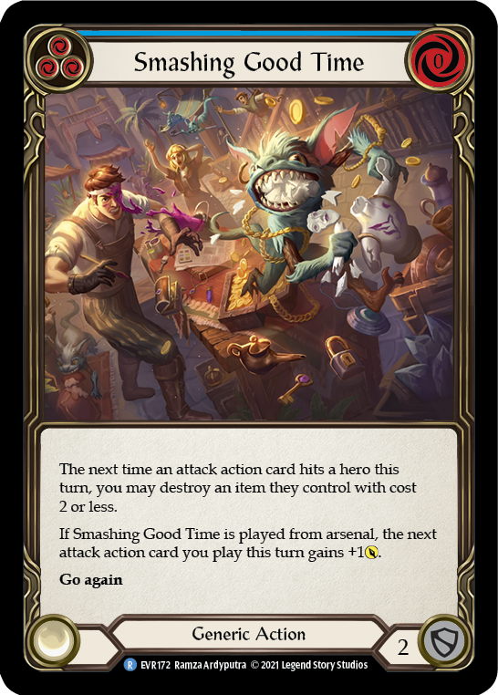 Smashing Good Time (Blue) [EVR172] 1st Edition Rainbow Foil