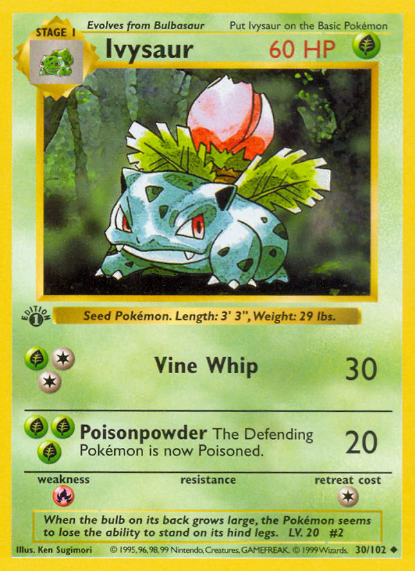 Ivysaur (30/102) [Base Set 1st Edition]
