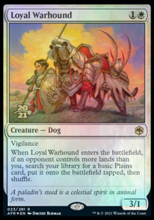 Loyal Warhound [Dungeons & Dragons: Adventures in the Forgotten Realms Prerelease Promos] (PAFR 23)