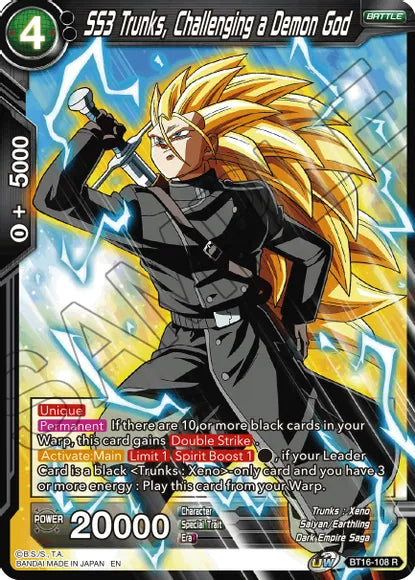 SS3 Trunks, Challenging a Demon God [BT16-108]