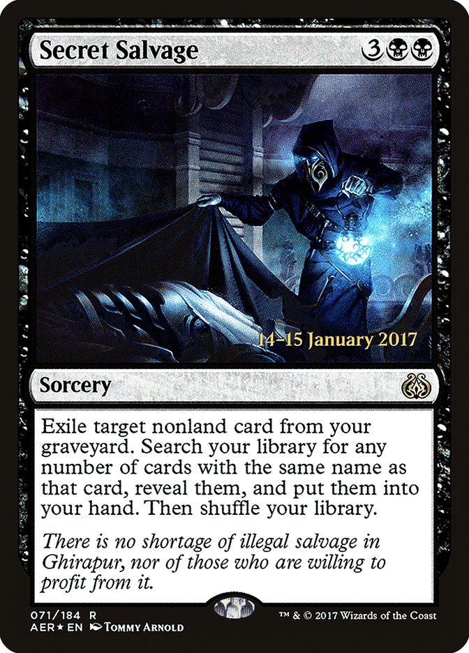 Secret Salvage  (Prerelease) [Aether Revolt Prerelease Promos] (PAER 71S)