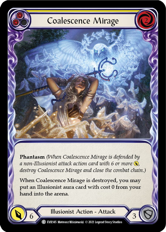 Coalescence Mirage (Yellow) [EVR145] 1st Edition Rainbow Foil