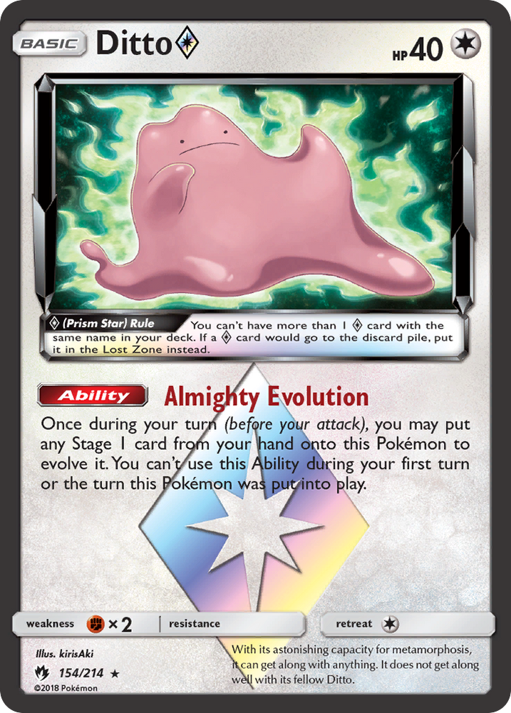 Ditto (Prism Star) (154/214) [Sun & Moon: Lost Thunder]