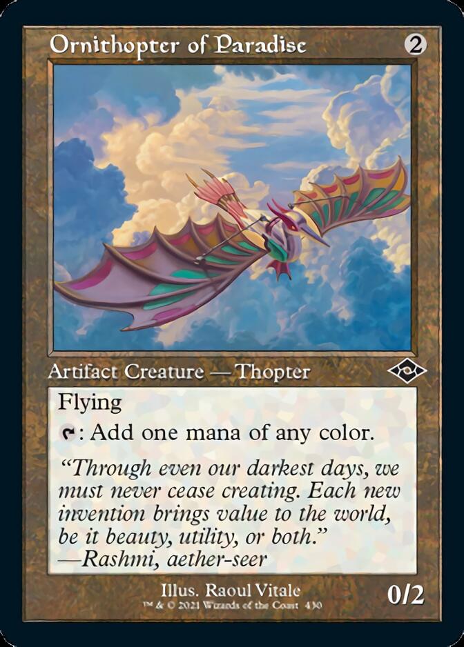 Ornithopter of Paradise (Retro Etched Foil) [Modern Horizons 2] (MH2 430)