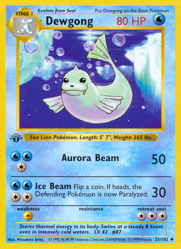 Dewgong (25/102) [Base Set 1st Edition]