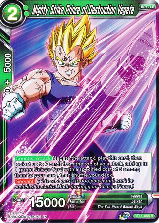 Mighty Strike Prince of Destruction Vegeta [BT11-068]