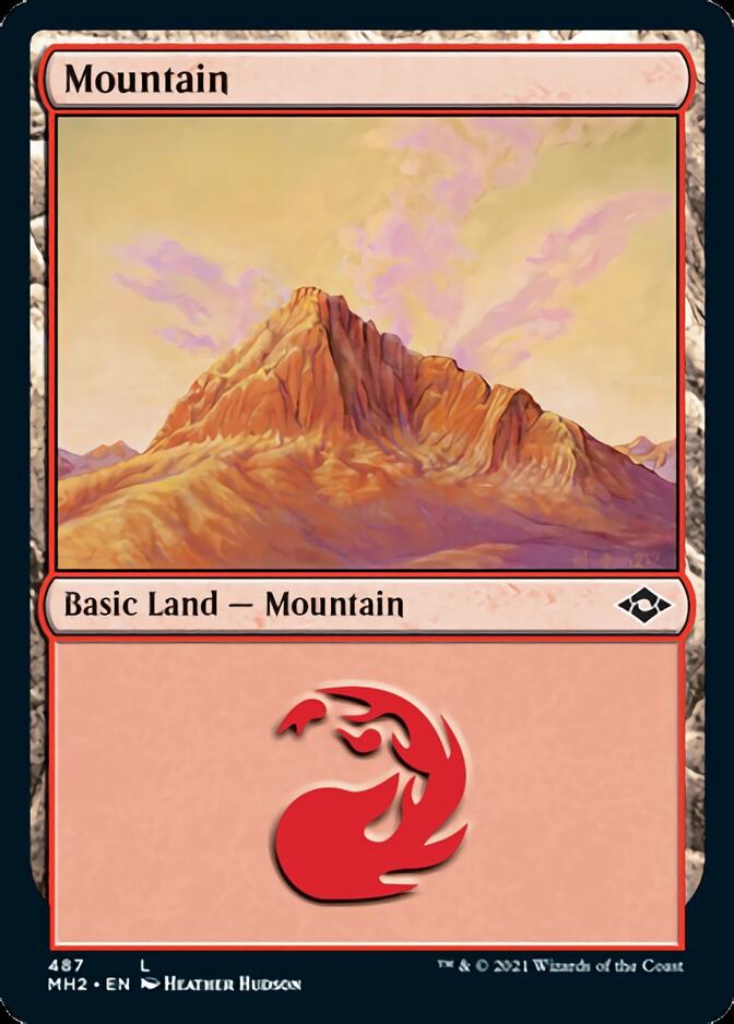 Mountain (487) (Etched Foil) [Modern Horizons 2] (MH2 487)