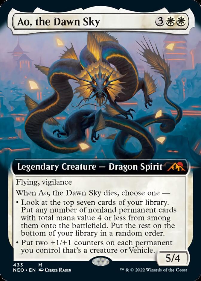 Ao, the Dawn Sky (Extended) [Kamigawa: Neon Dynasty] (NEO 433)