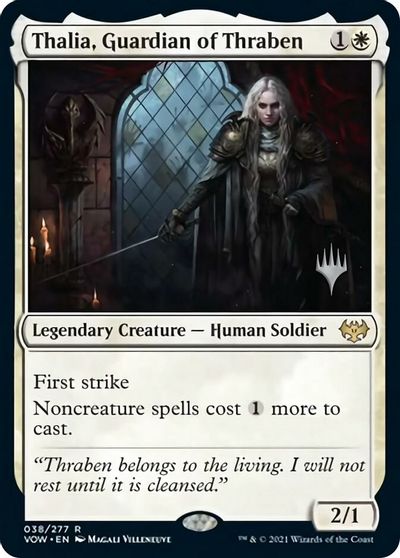Thalia, Guardian of Thraben (Promo Pack) [Innistrad: Crimson Vow Promo Pack] (PVOW 38)