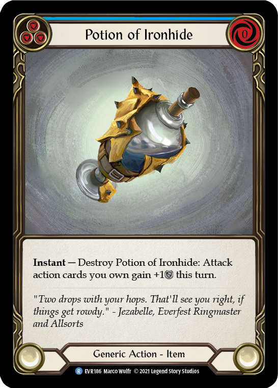 Potion of Ironhide [EVR186] 1st Edition Cold Foil