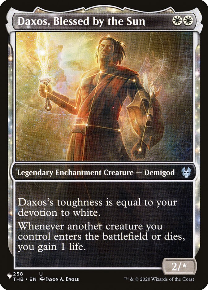 Daxos, Blessed by the Sun (Showcase) [The List] (LTHB 258)