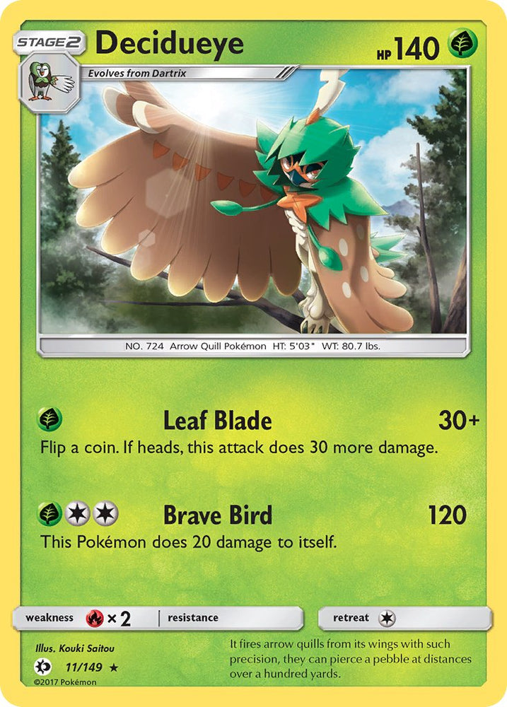 Decidueye (SM Base Set) (11/149) [Theme Deck Exclusives]