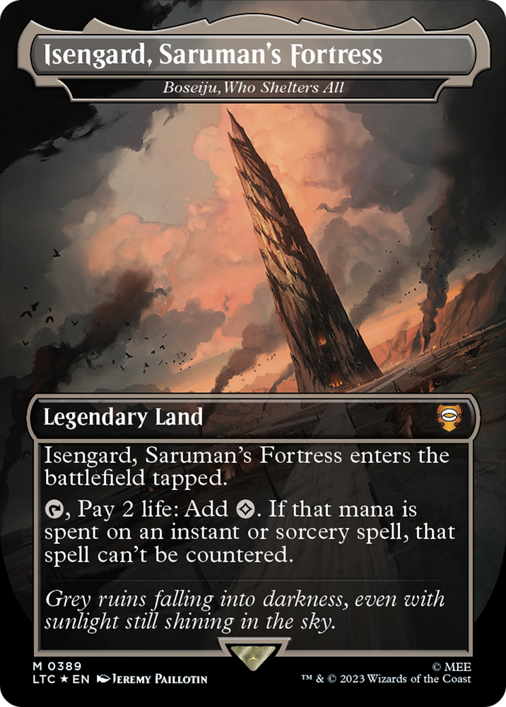 Boseiju, Who Shelters All - Isengard, Saruman's Fortress (Surge Foil Realms and Relics) [The Lord of the Rings: Tales of Middle-Earth Commander]