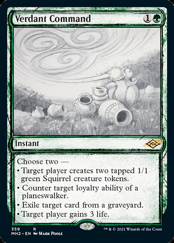 Verdant Command (Sketch) [Modern Horizons 2] (MH2 359)
