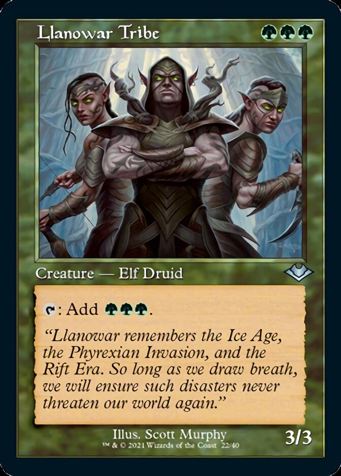 Llanowar Tribe (Retro) [Modern Horizons 2] (H1R 22)