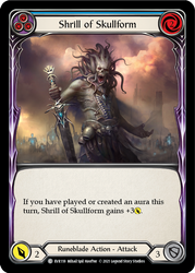 Shrill of Skullform (Blue) [EVR118] 1st Edition Rainbow Foil