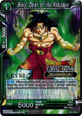 Broly, Dawn of the Rampage (Level 2) [BT1-076]