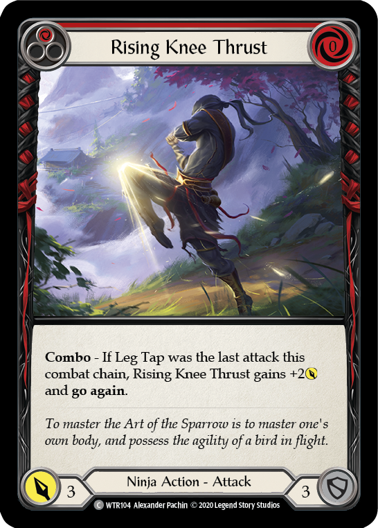 Rising Knee Thrust (Red) [WTR104] Unlimited Rainbow Foil