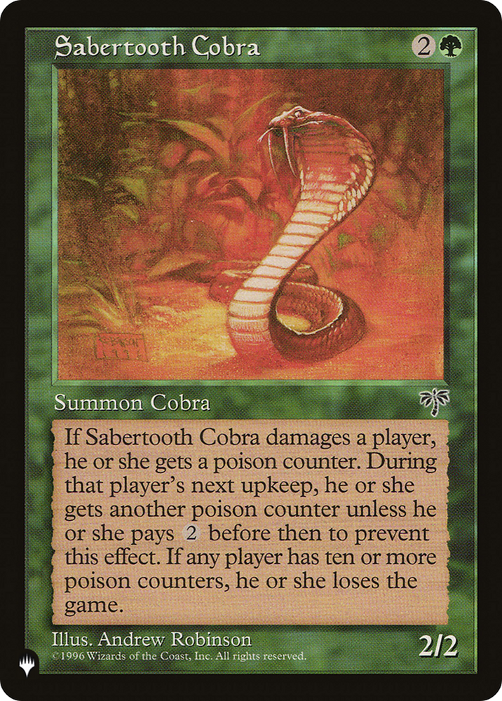 Sabertooth Cobra [The List] (LMIR 238)
