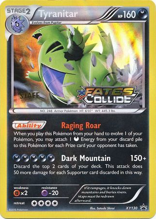 Tyranitar (Staff) (XY130) [XY: Black Star Promos]