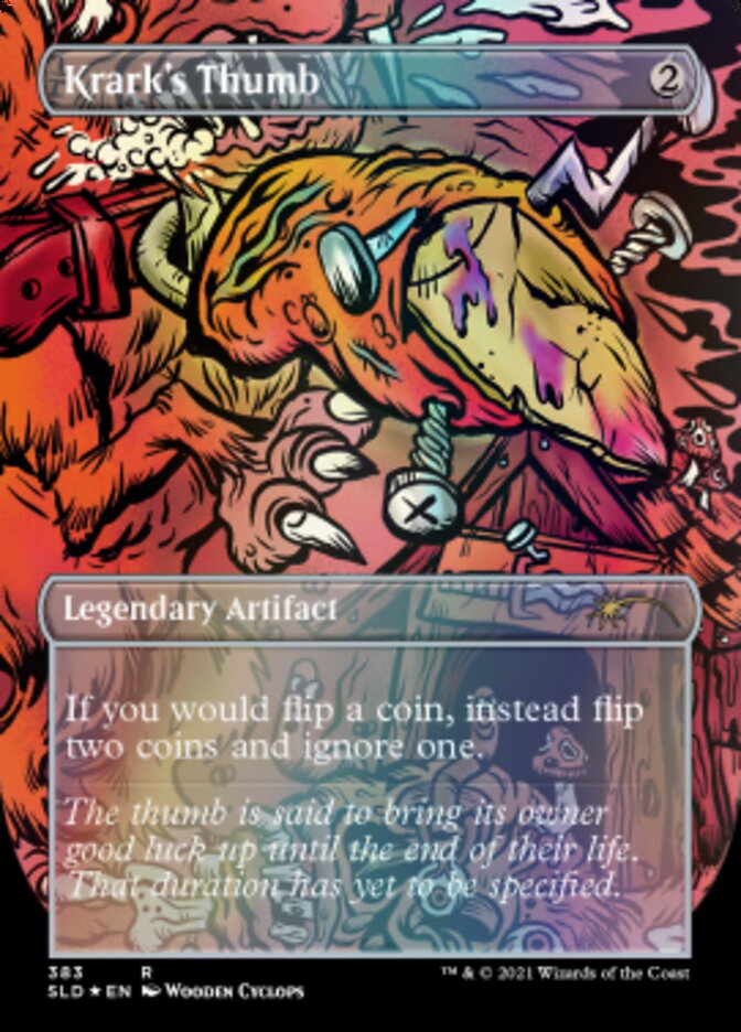Krark's Thumb // Krark's Thumb (Borderless) [Secret Lair Drop Series] (SLD 383)