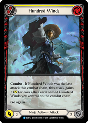 Hundred Winds (Yellow) [EVR042] 1st Edition Extended Art Rainbow Foil